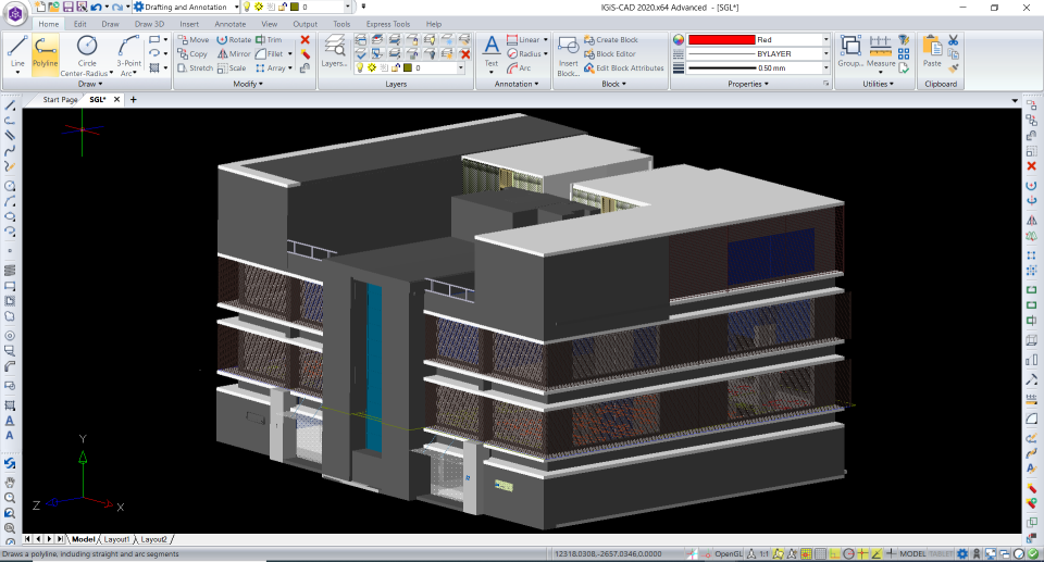 screenshot of IGiS CAD